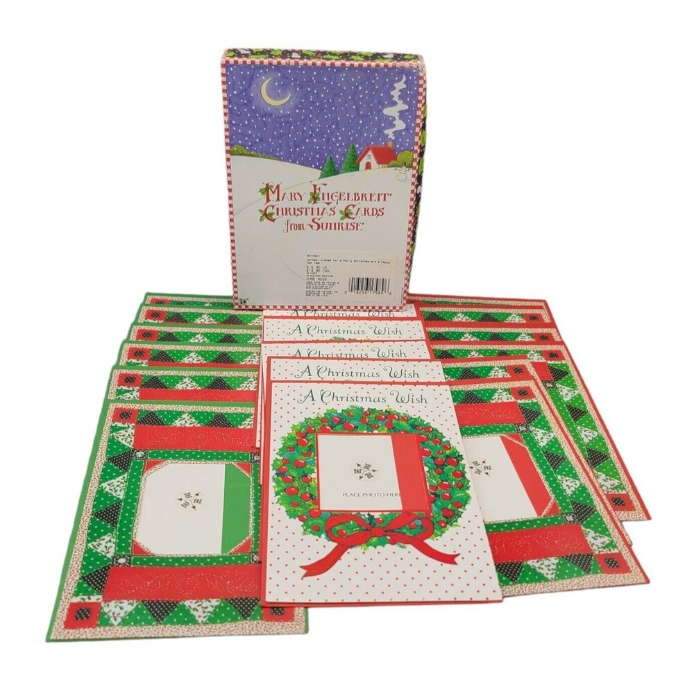 Mary Engelbreit Christmas 17 Photo Cards Partial Box